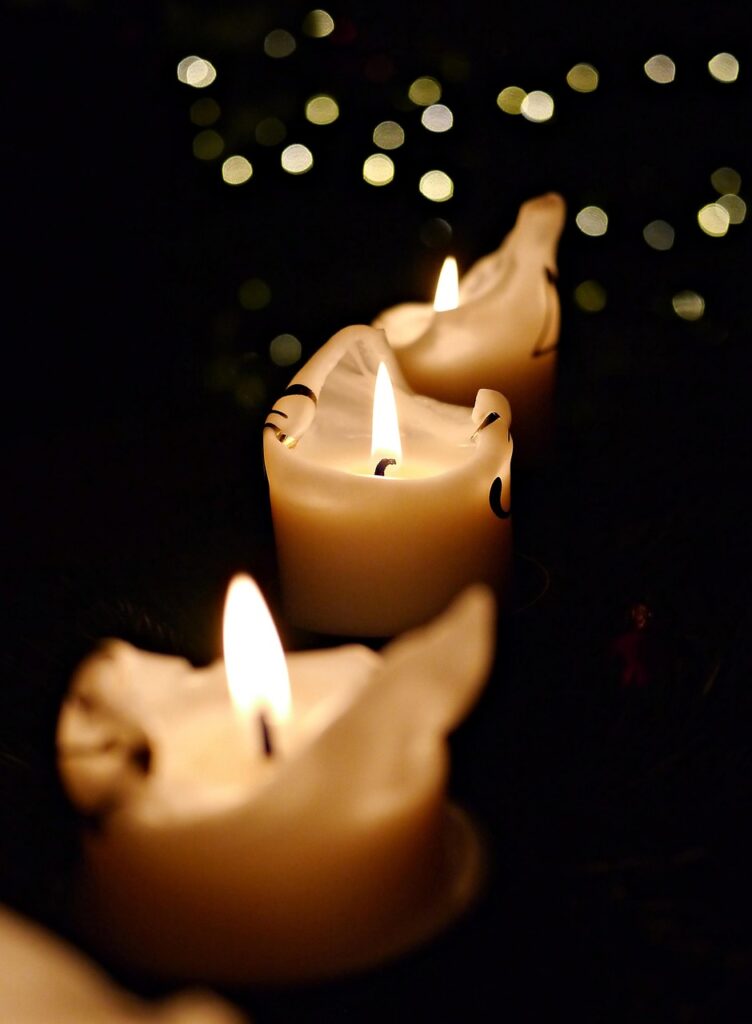 candles, votive candles, tealights, candlelight